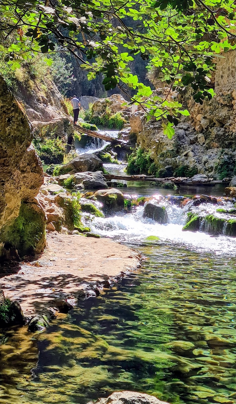 Wandern im Flusslauf